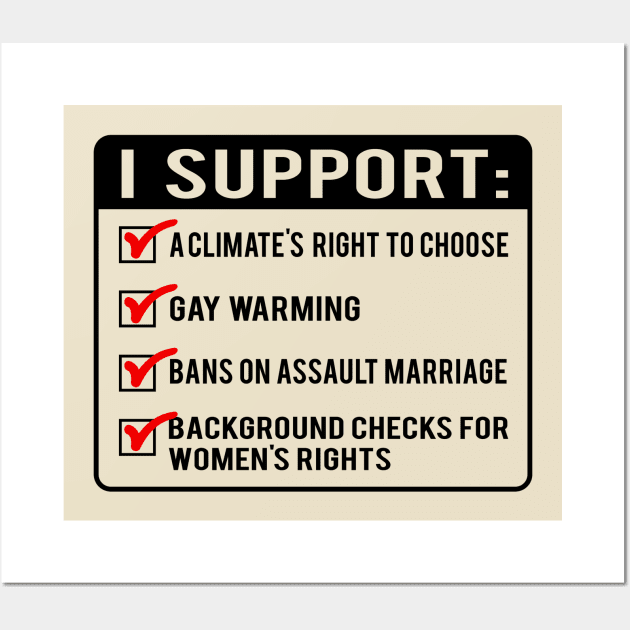 I Support List Wall Art by Alema Art